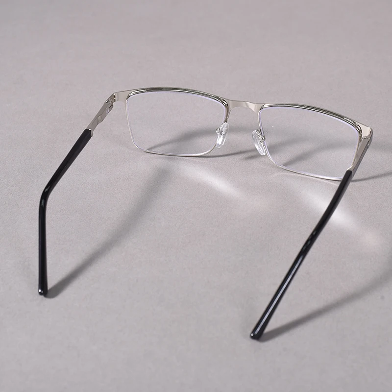 Blau Licht Lesebrille Männer Computer Leser Anti Glare Metall Rahmen mit Federscharnier Doppel Farbe Metall Brillen Rahmen + 100 – Detail 18
