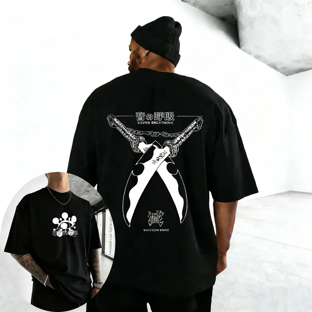 Unisex-T-Shirt aus reiner Baumwolle, Demon Slayer Uzui Tengen, 2026, Sommer, neuer Artikel, Harajuku-Anime, bedruckt, lockeres Familien-Kurzarmshirt
