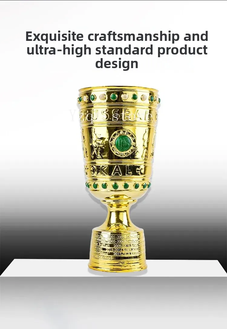37cm DFB Pokal Trophy Replica, German Cup Soccer Fan Decor Ornament for Bayern & Dortmund Fans