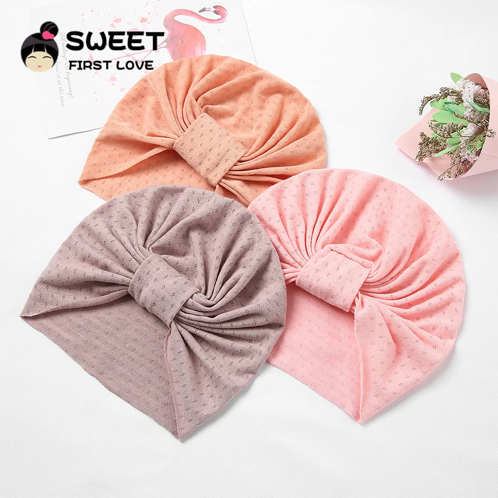 15 Color Baby Hat Turban for Kids Girl Soft Elastic Knot Head Wraps Newborn Winter Autumn Headband Toddler Caps Hair Accessories