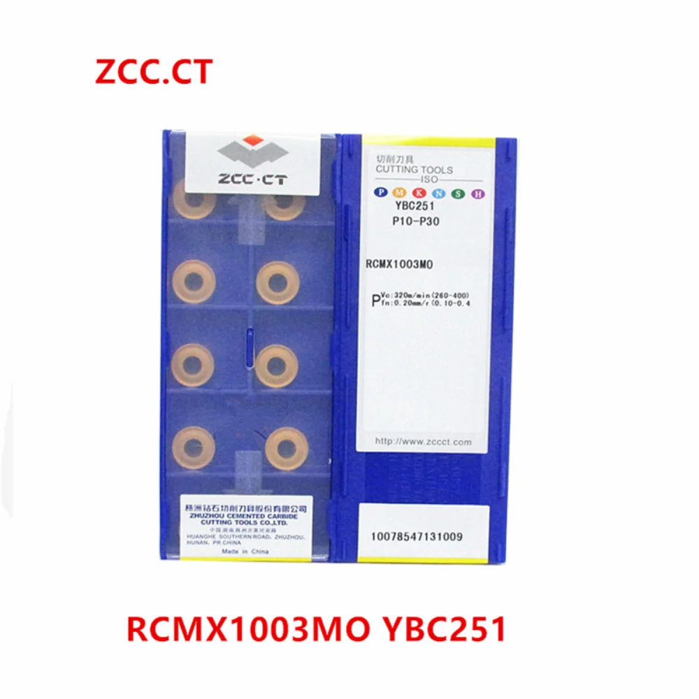 

ZCC.CT 10P RCMX1003MO / 1204MO /1606MO YBC251 стандартная вставка из карбида ЧПУ для стали