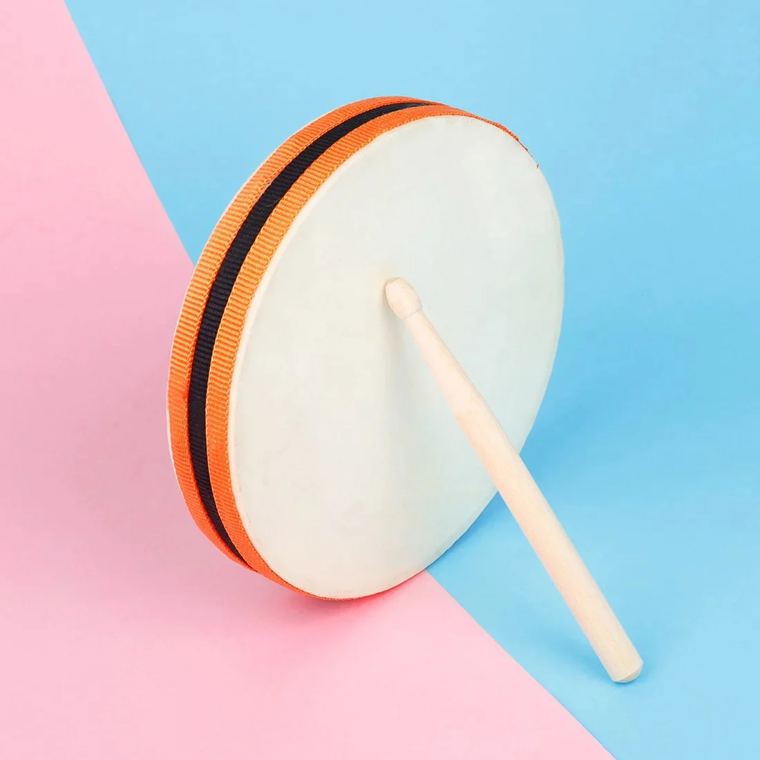 SLADE الدف من جلد الغنم على الوجهين 8 بوصة الدف مع مطارق أدوات قرع الخشب الصلب المحمولة