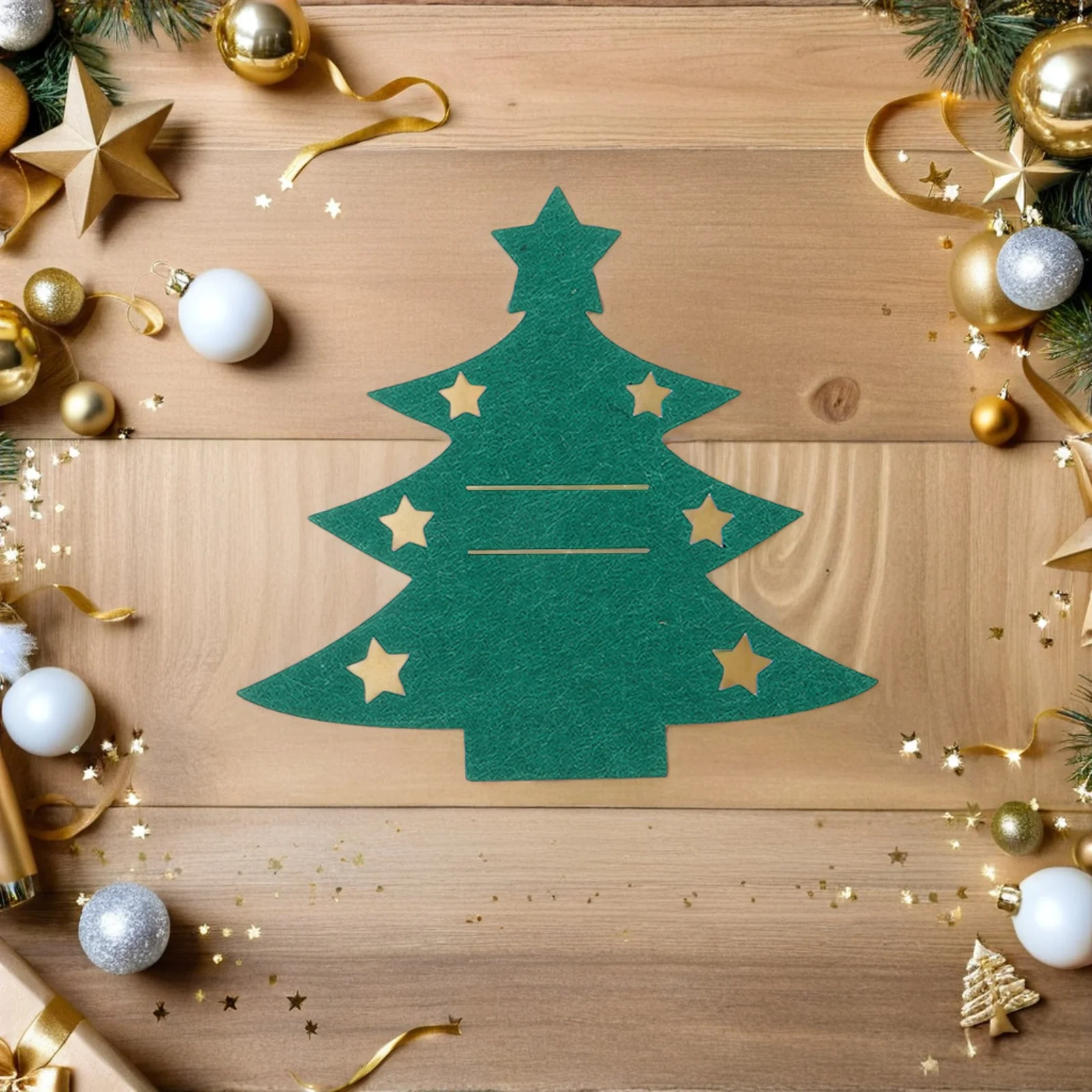 

24 Pcs Christmas Silverware Organizers Holders Trees Cutlery Pocket Sleeves Case