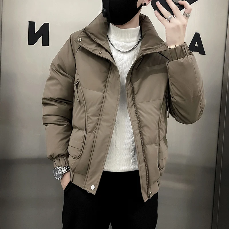 Thickened down Cotton Jacket Men's Winter Outerwear Fashion Brand Handsome Short Style Men's Winter Clothes Youth Trend