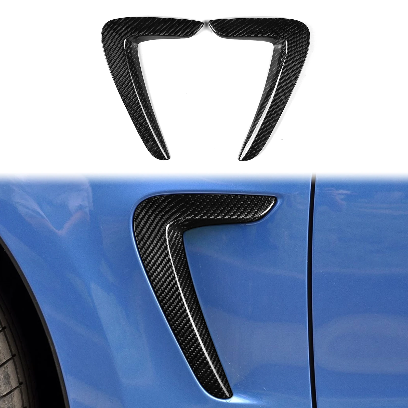 

Front Fender Vent Real Carbon Fiber Trim Cover For BMW 4Series F32/F33/F36 15-20