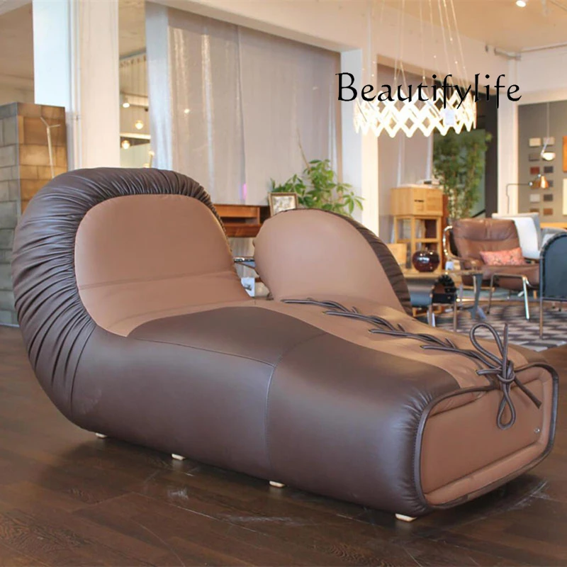 Nordic designer sofa fiberglass creative special-shaped minimalist gym sales office single recliner