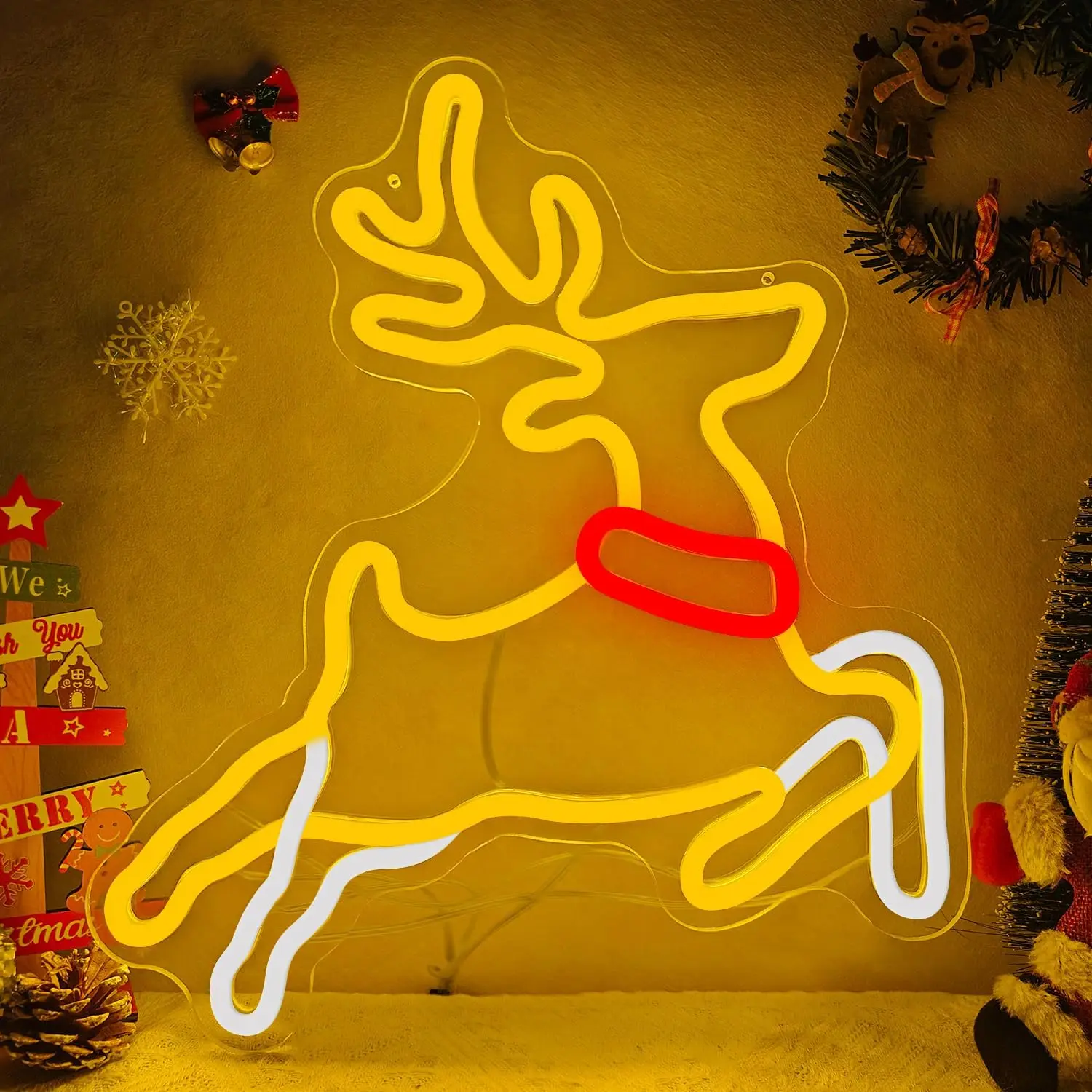 Christmas Elk Neon … - image