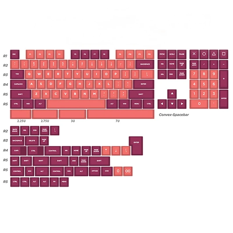 

WINMIX Lava Orange OSA Profile Keycaps Doubleshot PBT Material for Mechanical Keyboard 154 Key Kit