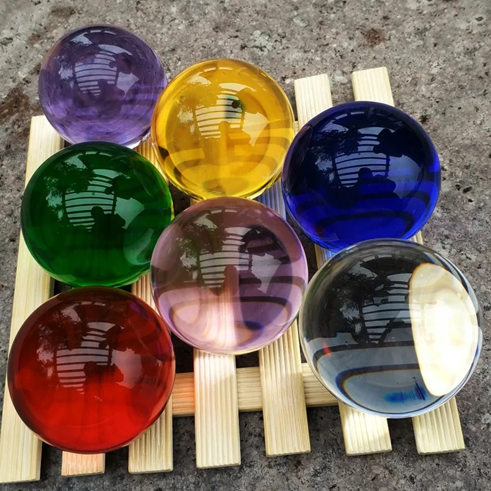 Asia Clear Multicolor K9 Crystal Ball Healing Magic Sphere Props Living Room Decor Gifts 40/50/60MM