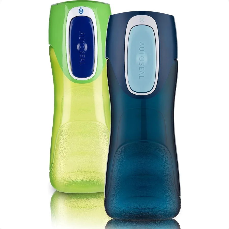 

AUTOSEAL Trekker Water Bottles 14 oz. 2Pack Granny Smith and Nautical