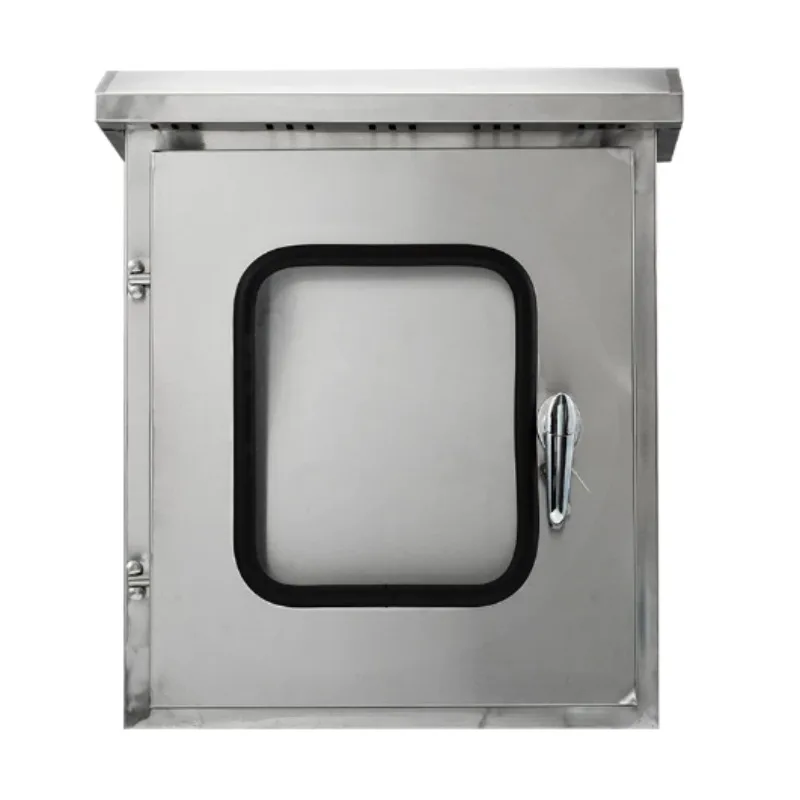 304 Stainless Steel Double Door Waterproof Distribution Box for Indoor Outdoor Monitoring Control