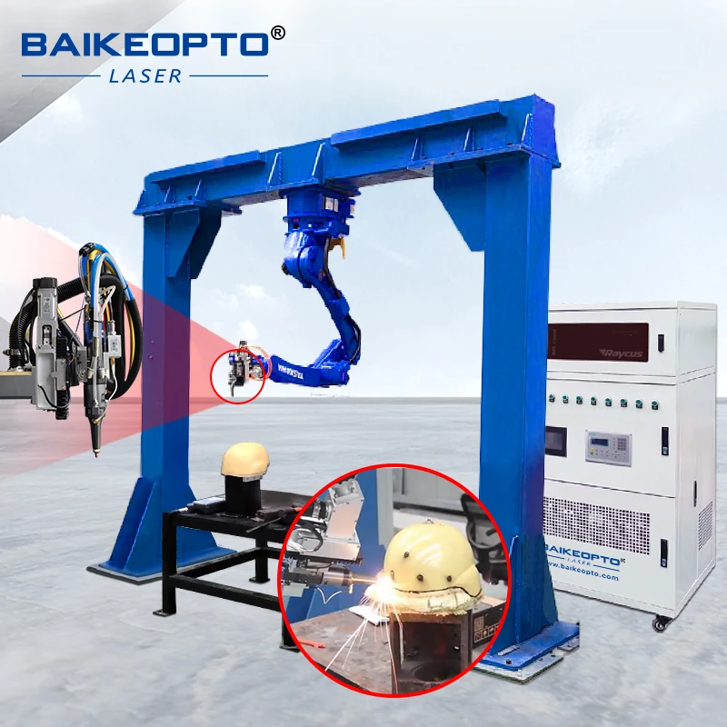 6000W High-Power 3D Yaskawa 6 Aixs Robot Laser Cutting Machine for Helmet High Speed & Precision 3D Laser Cutter