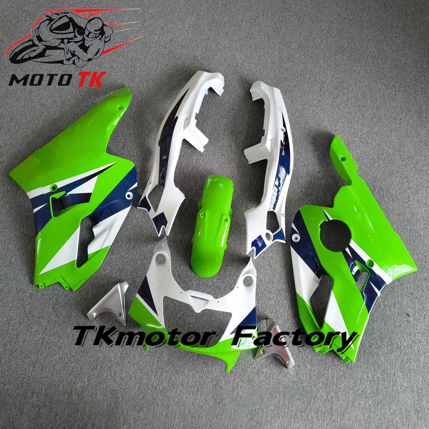 Custom Motorcycle Fairing Kits For Kawasaki Ninja ZXR400 1993 1994 1995 1996 ZXR 400 93-96 White Green Blue Bodywork Ser