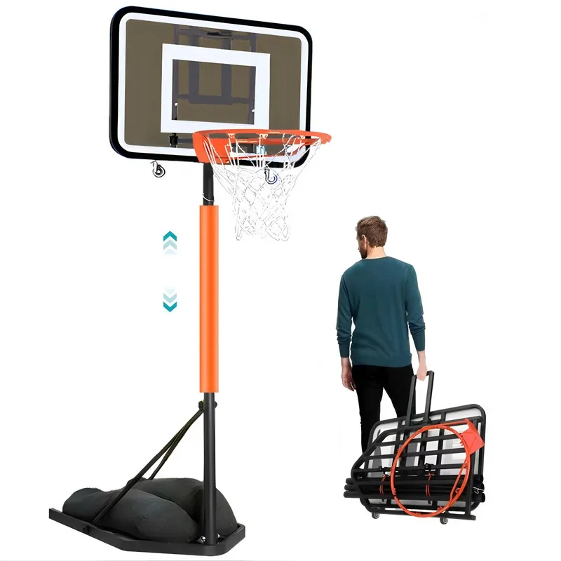 A Ultra Portable Basketball Hoop Indoor And Outdoor Movable Lifting Game Training Basketball Frame