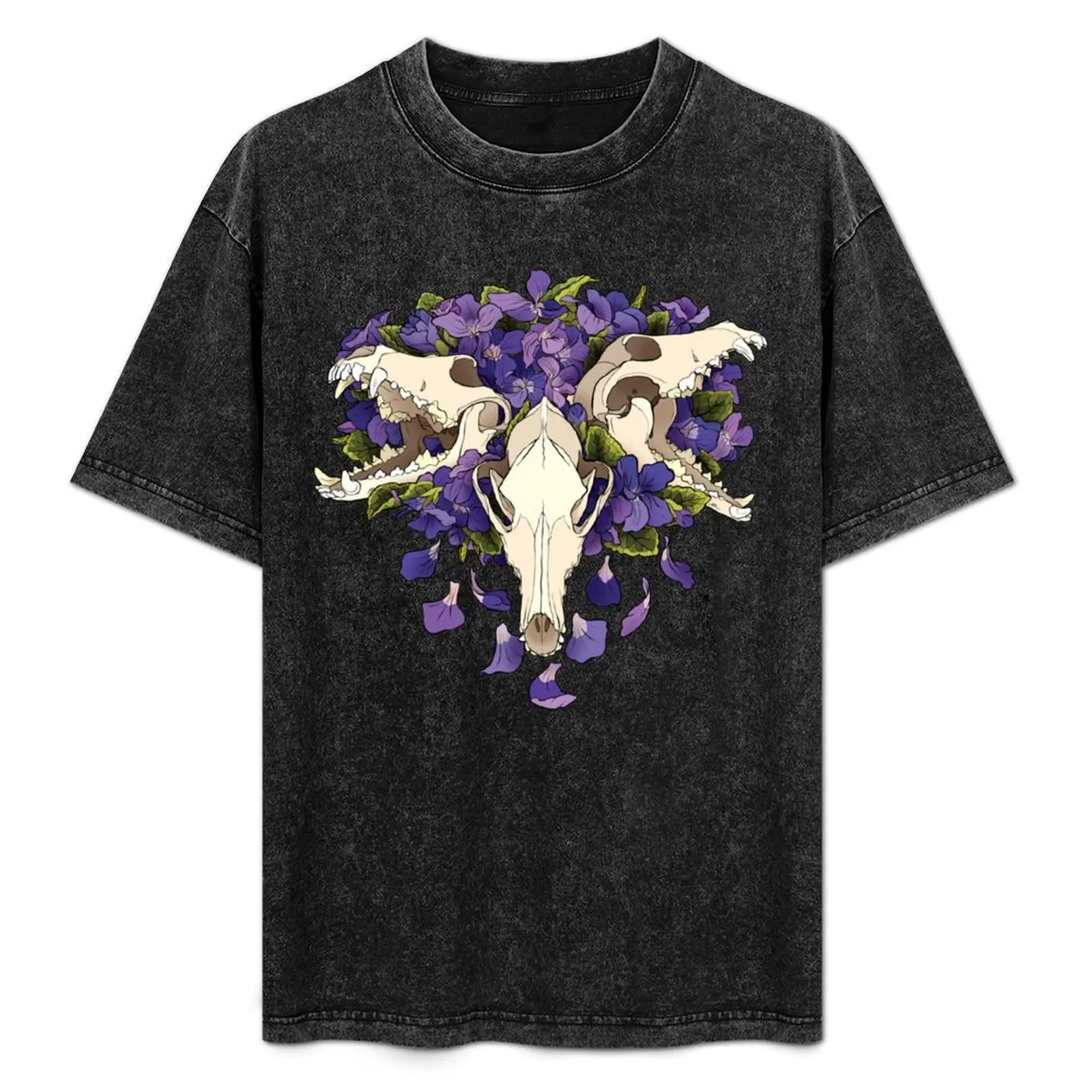 

Dog violet- Cerberus T-Shirt Minimalist Plain Crew Neck T-Shirt