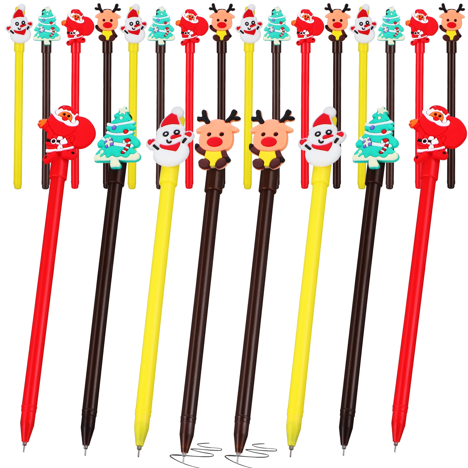 

24Pcs Christmas Gel Pens Novelty Writing Pens Various Styles Smooth Sign Office School Note Taking Supplies Kawaii Pen