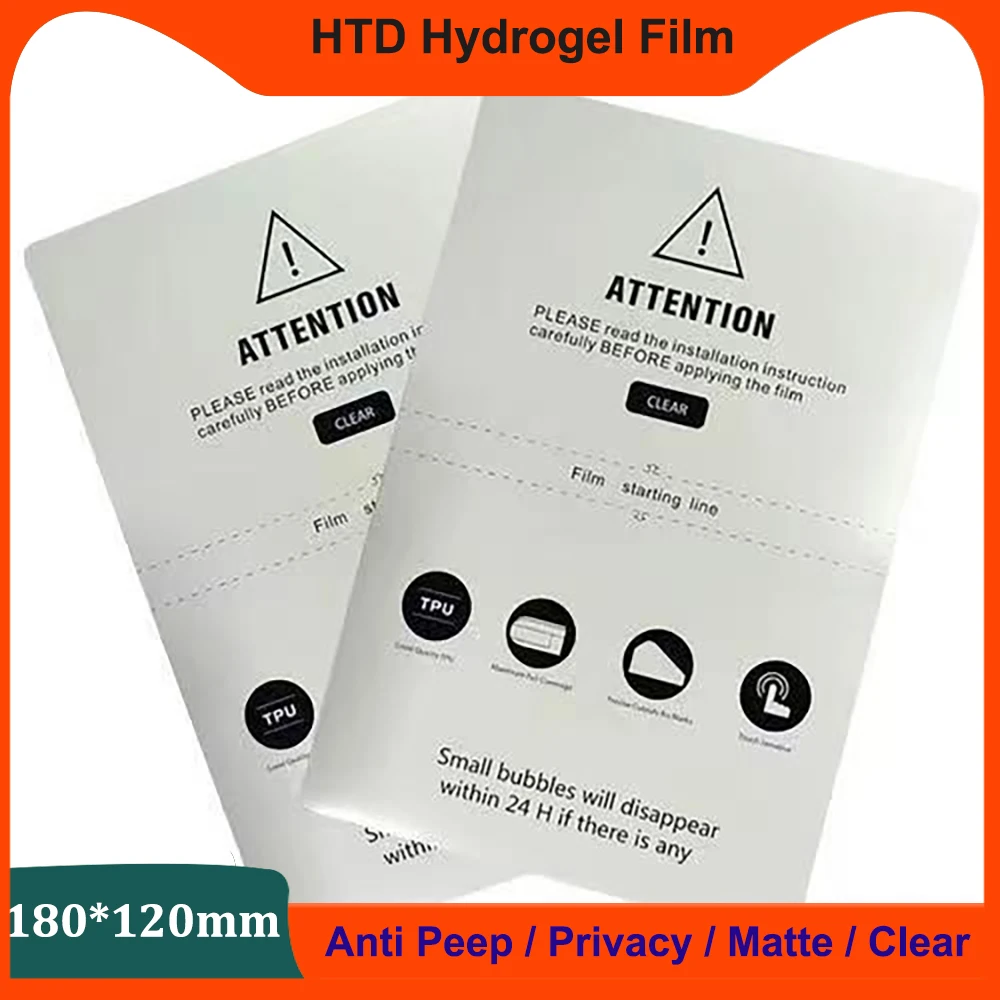 

50PCS TPU HD Clear Flexible Hydrogel Film Straight Curved Screen Protector Cutting Machine Mobile Phone Screen Protective Film