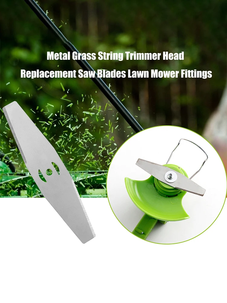 3 buah dasar pisau pemotong rumput elektrik, alat listrik Taman sikat pemotong rumput kepala pemangkas aksesoris bagian taman