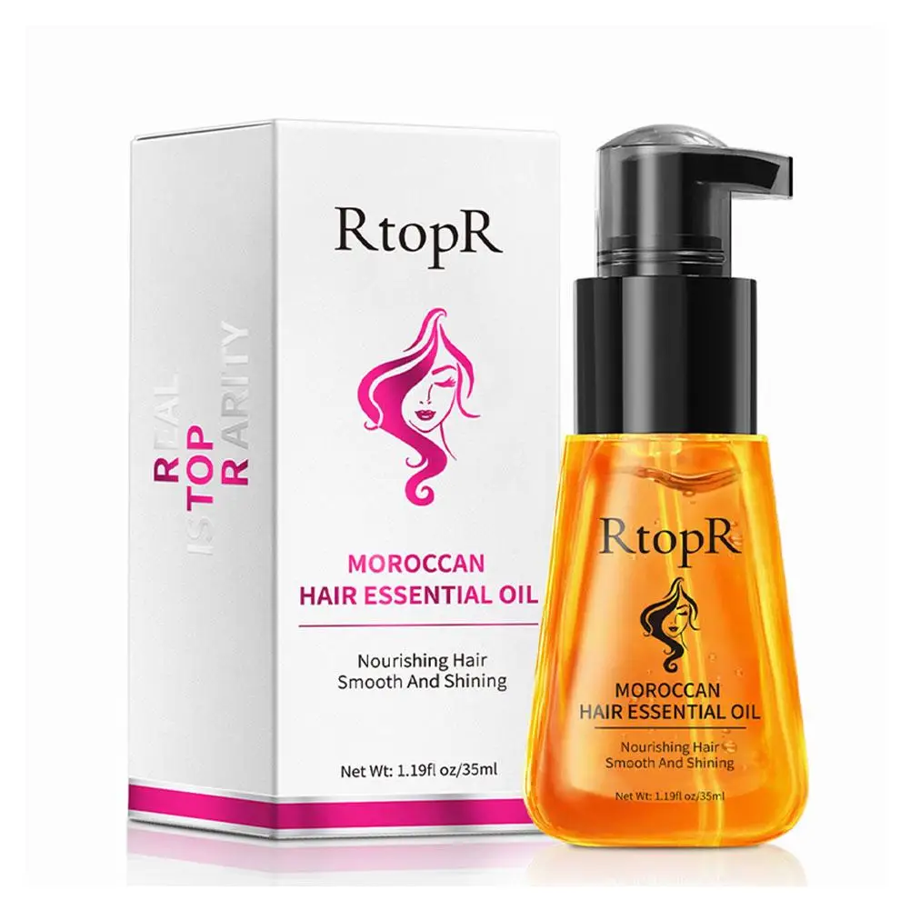 Aceite Capilar Marroquí RtopR 35ml, Sérum Anti-Puntas Abiertas, Nutritivo, Brillo Rápido, Esencia Reparadora para el Cabello 2026