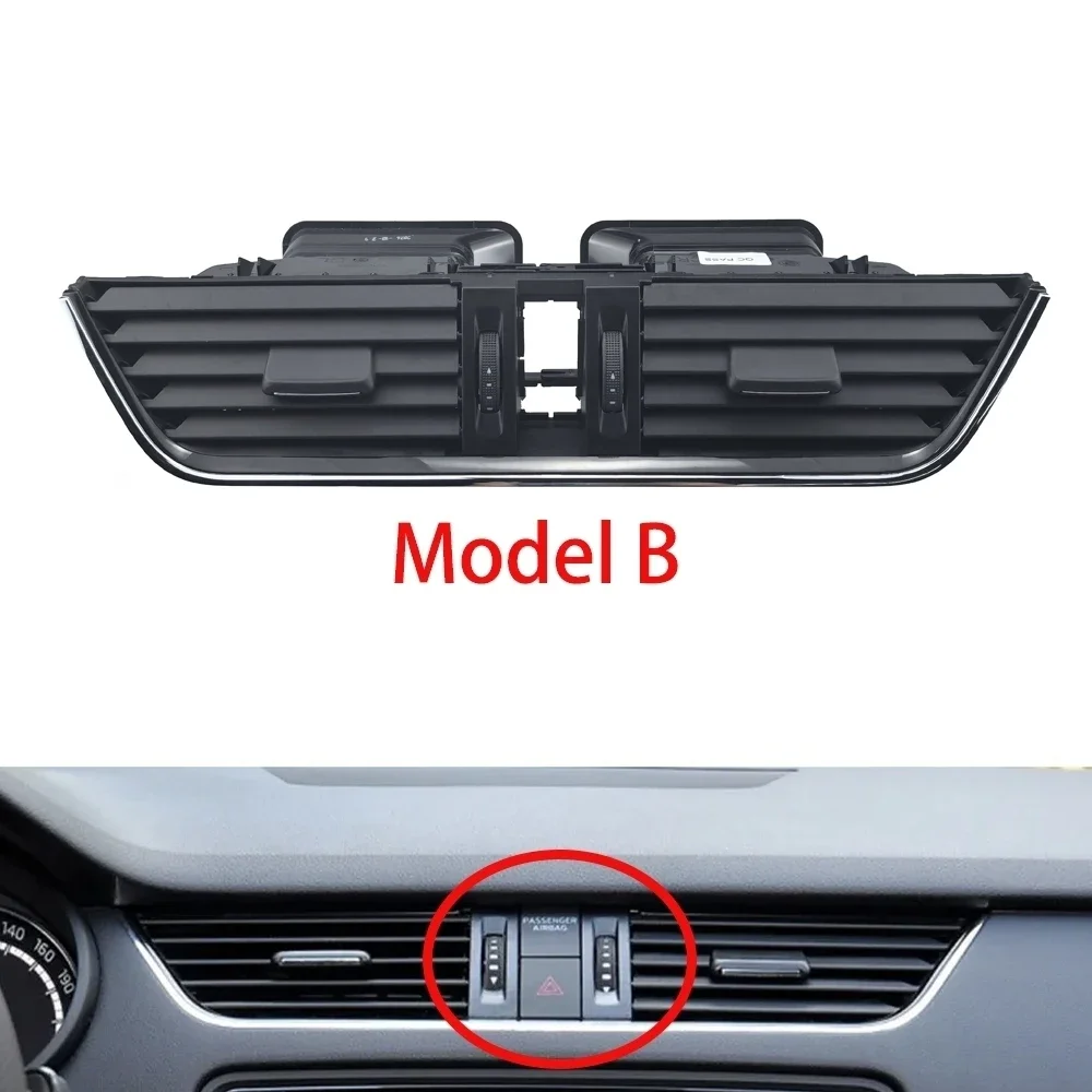 For Skoda Octavia 2015-2021Car Front Central Dashboard Air Conditioning AC Vent Grille Outlet Assembly  5E0820951 5E0820951CZLL