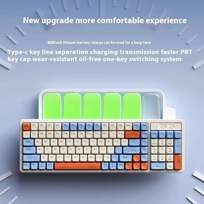 

Langtu Mechanical Keyboard Computer Wireless Bluetooth Wired Mouse Game Office Multi-Scene Universal Tri-Mode 102