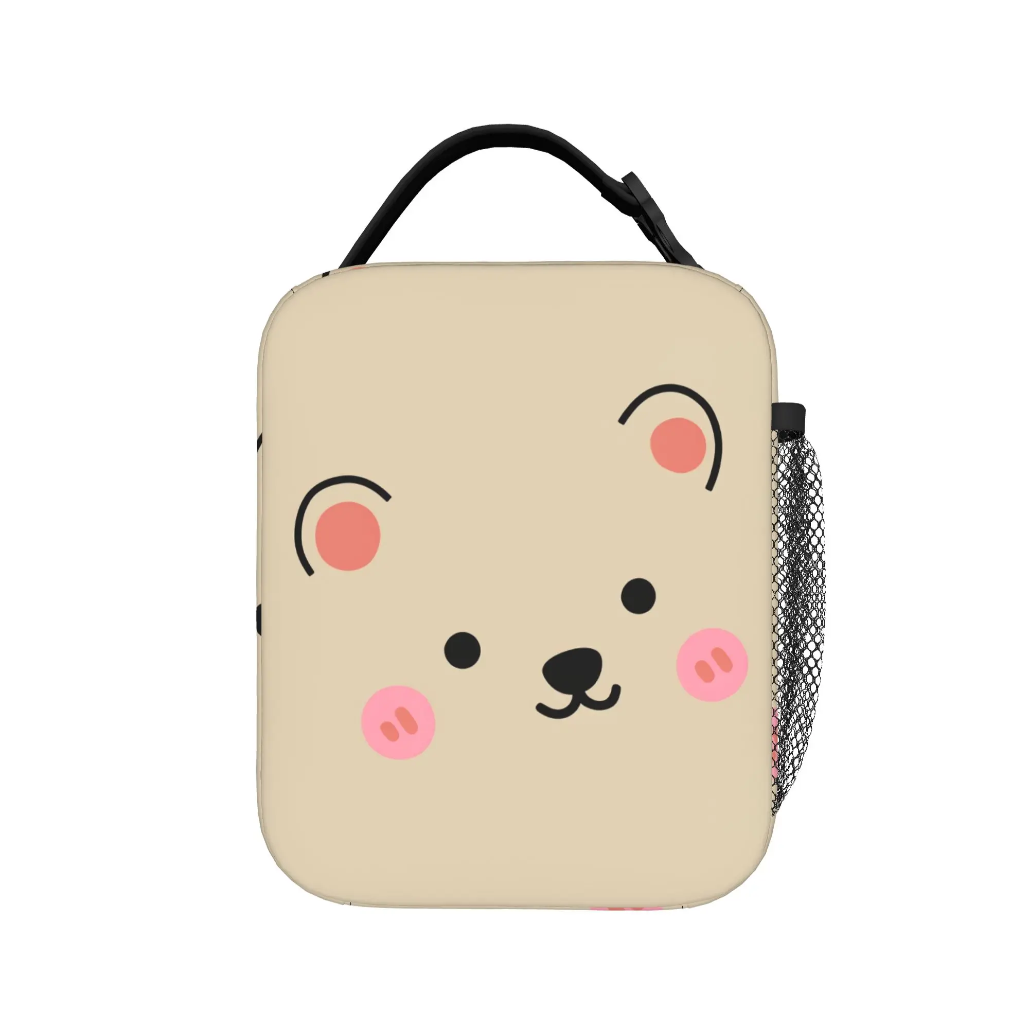 

Cartoon Animal Face Lunch Bag For Child Office Graphic Lunch Box Funny Oxford Thermal Tote Handbags