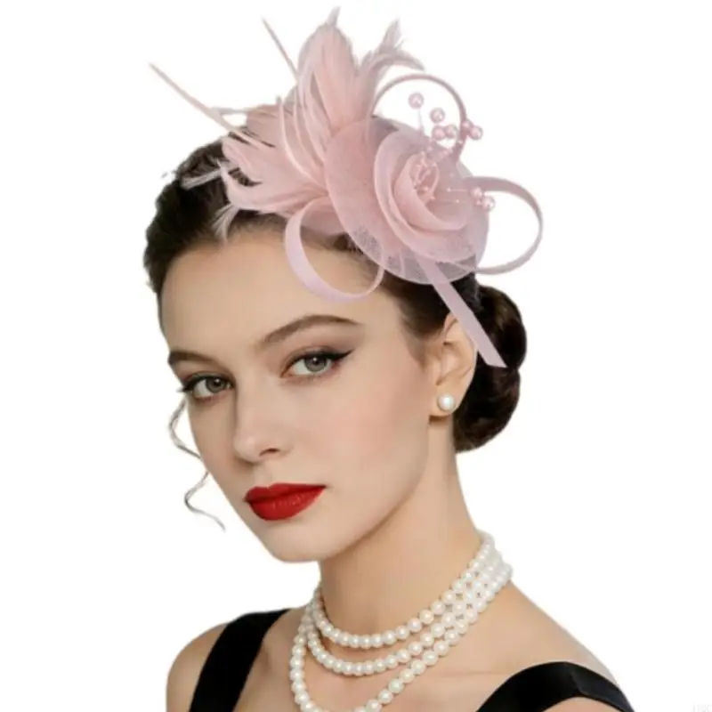 Romantics And Floral Headband For Women Lightweight Hair Accessory Fascinator Hats For Prom Event