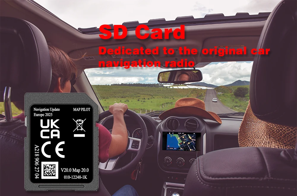 A218 V20 SD Card for Mercedes CLA from 2014 Garmin 2025 Sat NAV V20 Update Europe Map GPS A2189062704