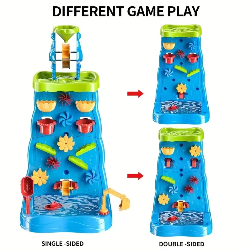 Children's Waterfall Play Table Sand Platform Indoor Outdoor Multi-functional Beach Toy Beach Play Gift with Water Curtain