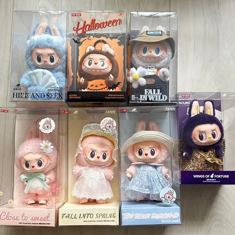 Labubu Complete Set Of 7 Fall In Wild Milan Mokoko123 Generation Ornament Doll Desktop Decoration Halloween Labubu Kids Toy Gifs