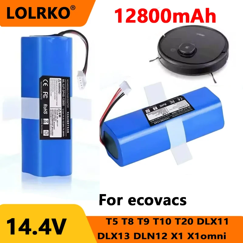 2026 NEW 14.8V 12800mAh battery For ecovacs deebot T5 T8 T9 T10 T20 DLX11 DLX13 DLN12 X1 X1omni X1turbo Sweeping Robot Battery