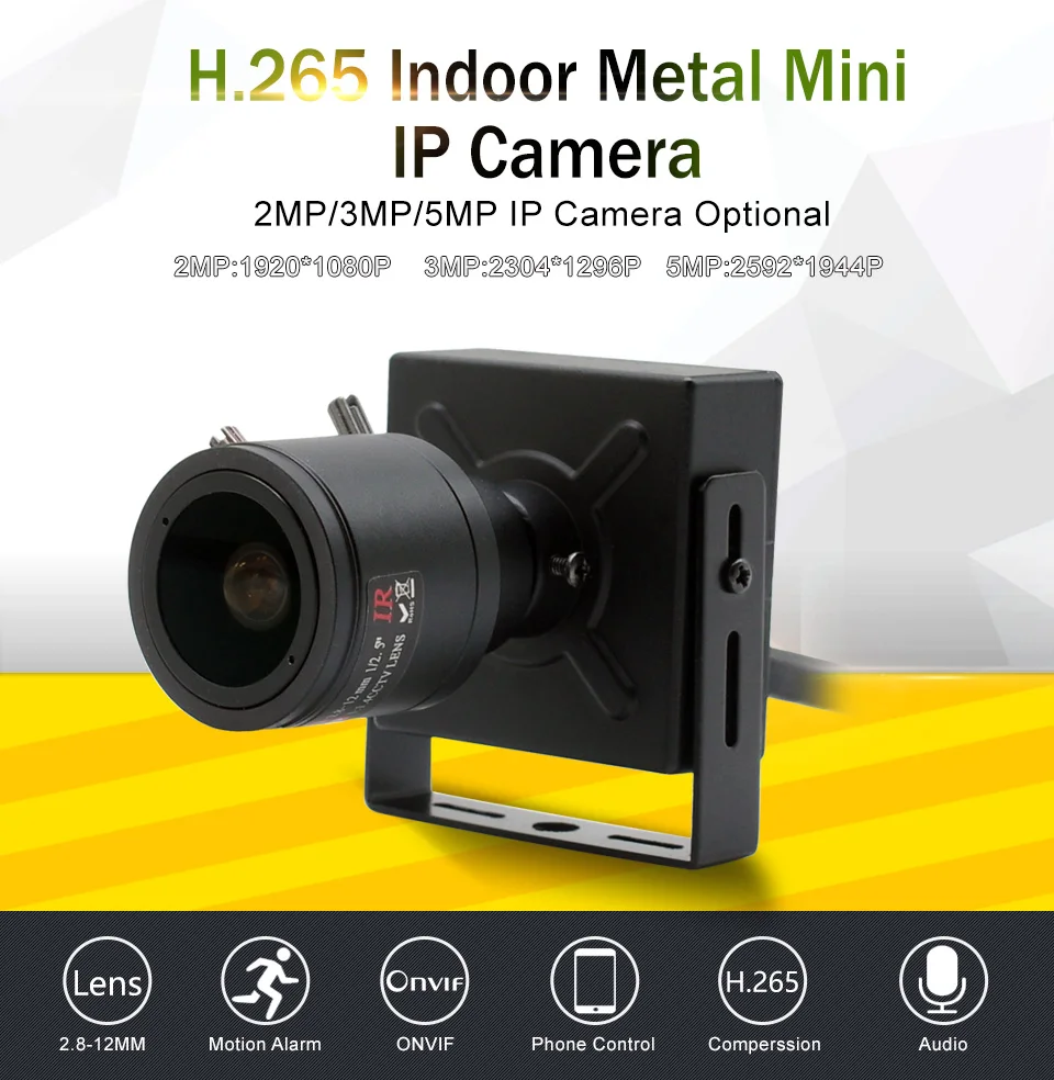 CamHipro HD 2MP 2.8-12mm Manual Zoom Indoor IP Camera Mini Security ONVIF P2P IP CCTV Cam System Video Surveillance Audio