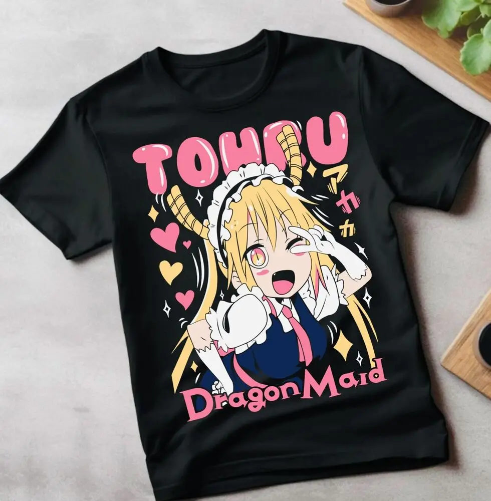 

Tohru T-shirt Kobayashi-san Chi no Maid Dragon Girl waifu anime Shirt All Size Men's and women's T-shirts