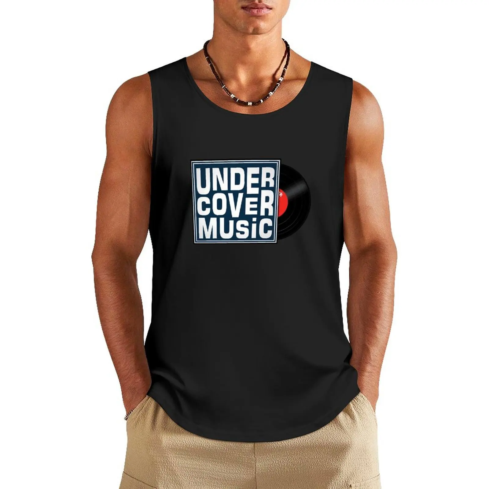 Undercover Music - Vinyl Logo Tank Top t shirts Sleeveless T-shirt