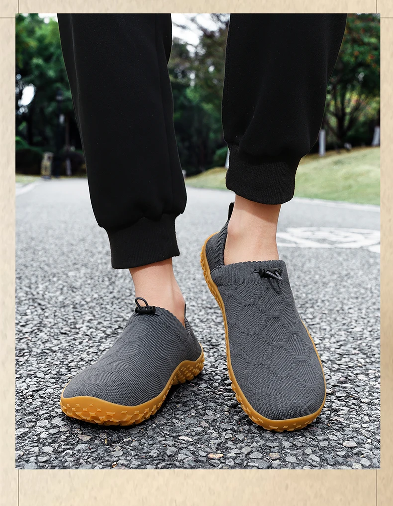 Neue Herren-Barfußschuhe mit breiter Passform, rutschfeste, atmungsaktive Wanderschuhe für Herren, verschleißfeste, leichte Laufschuhe, Größe 36–48 – Detail 16