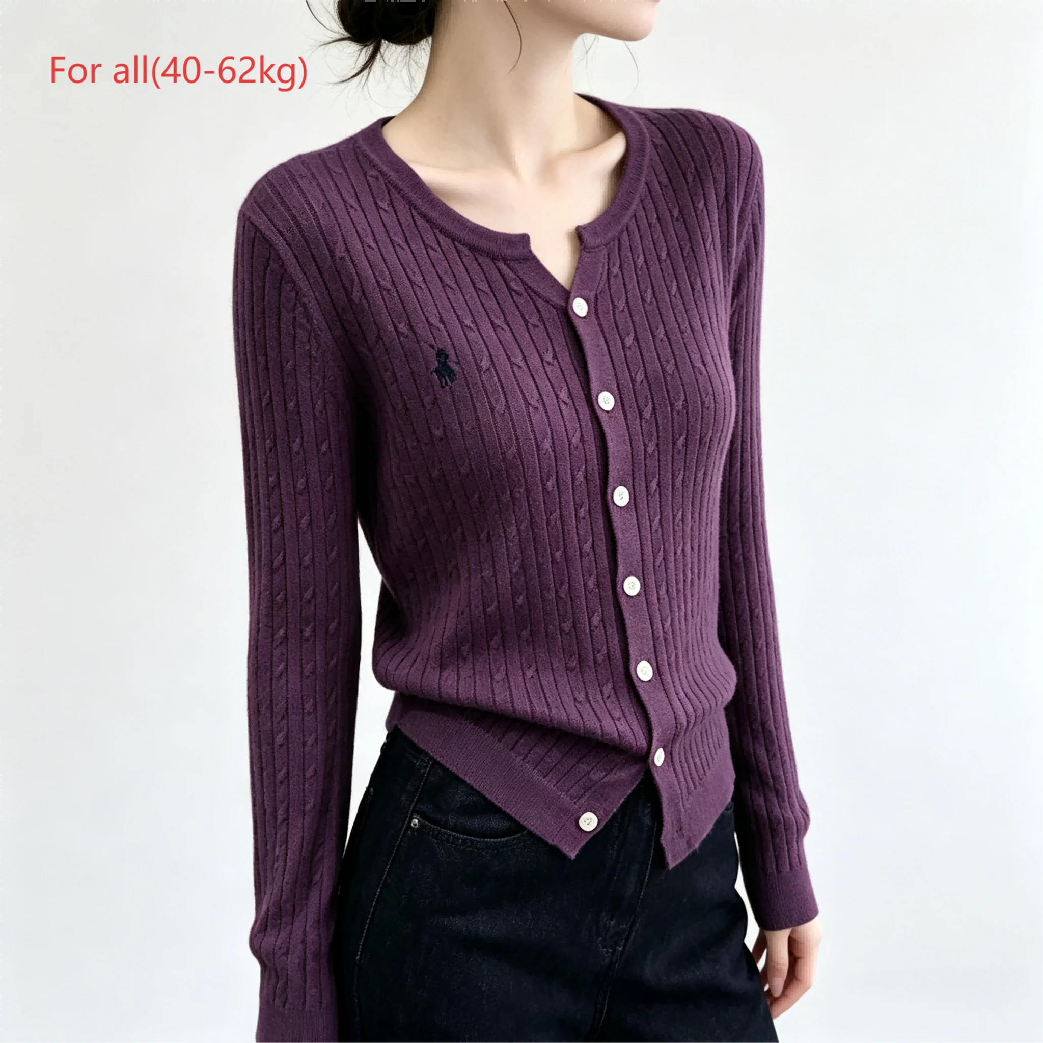 Women Warm Wool Blend Knit Sweater Long Sleeve Slim Fit Soft Pullover Casual Basic Thermal Top