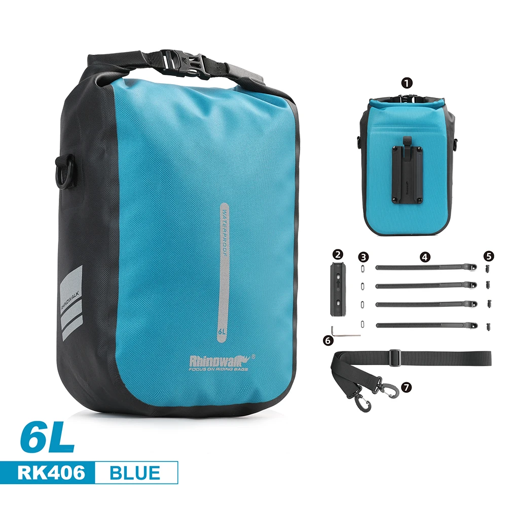 Rhinowalk Quick Release Bike Fork Bag 4-6L Waterproof