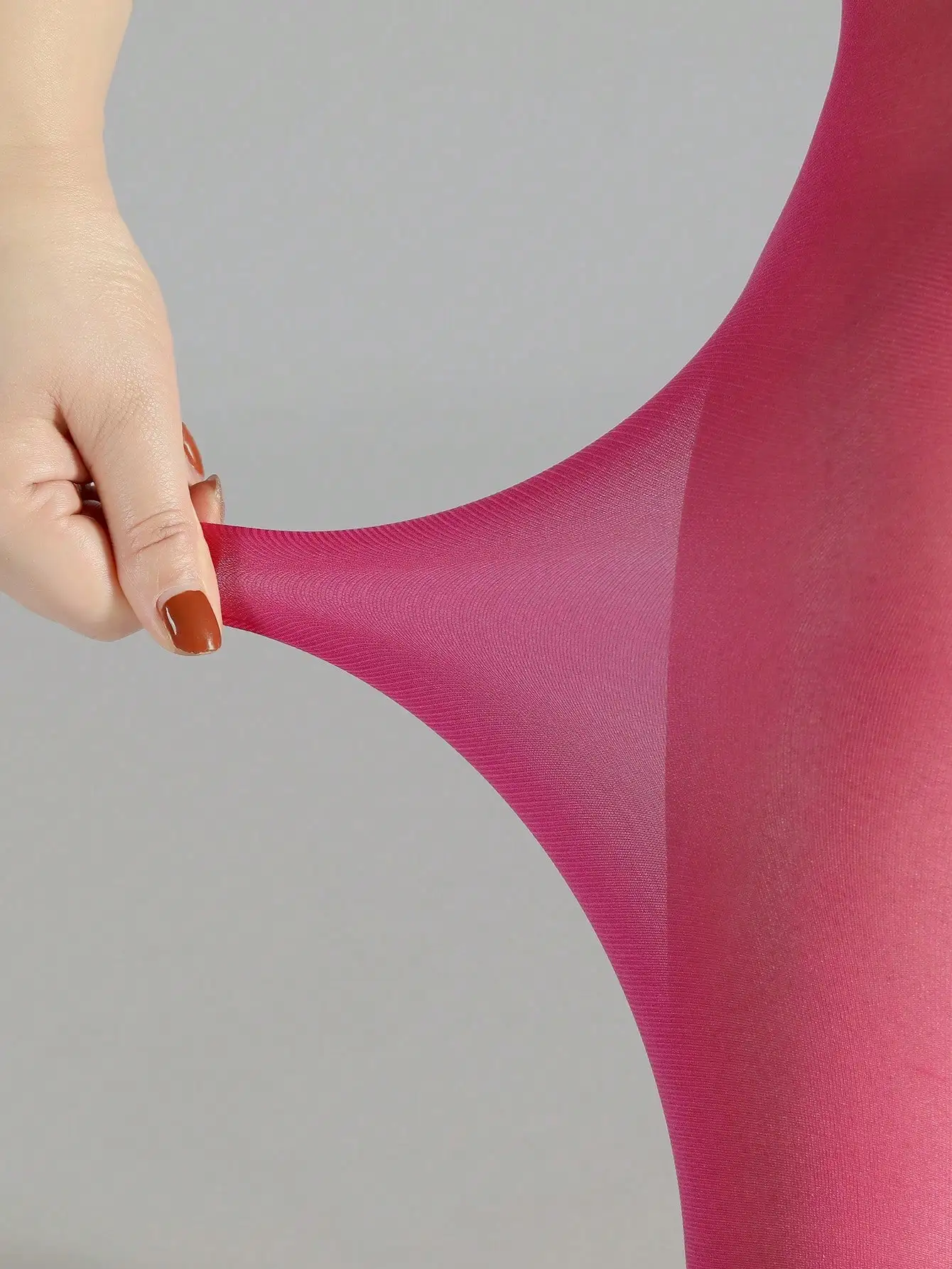 A pair of women\'s Plus Size flat Rose solid color translucent stockings super stretch leggings Party clothing Accessories