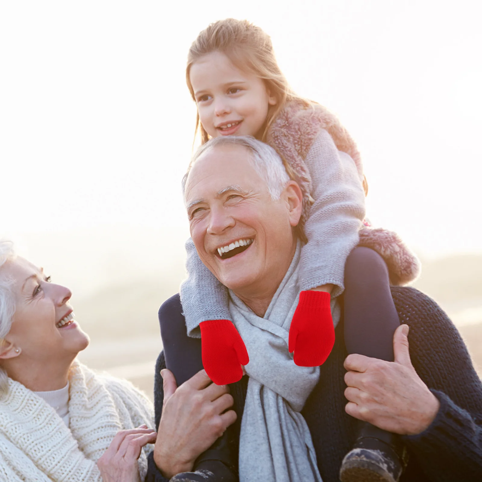 

4pcs Kids Winter Gloves Children'S Warm Knitted Finger Mittens Soft Stretchy Hand Gloves For Toddler Boys Girls Outdoor Cold