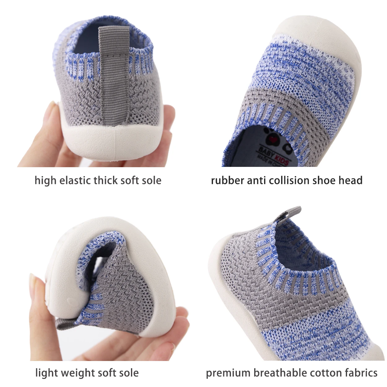 Spring Summer Unisex Toddler Slip-on Shoes Baby Girls Boys Casual Mesh Sneaker Soft Bottom Anti-slip Baby 0-3T First Walker