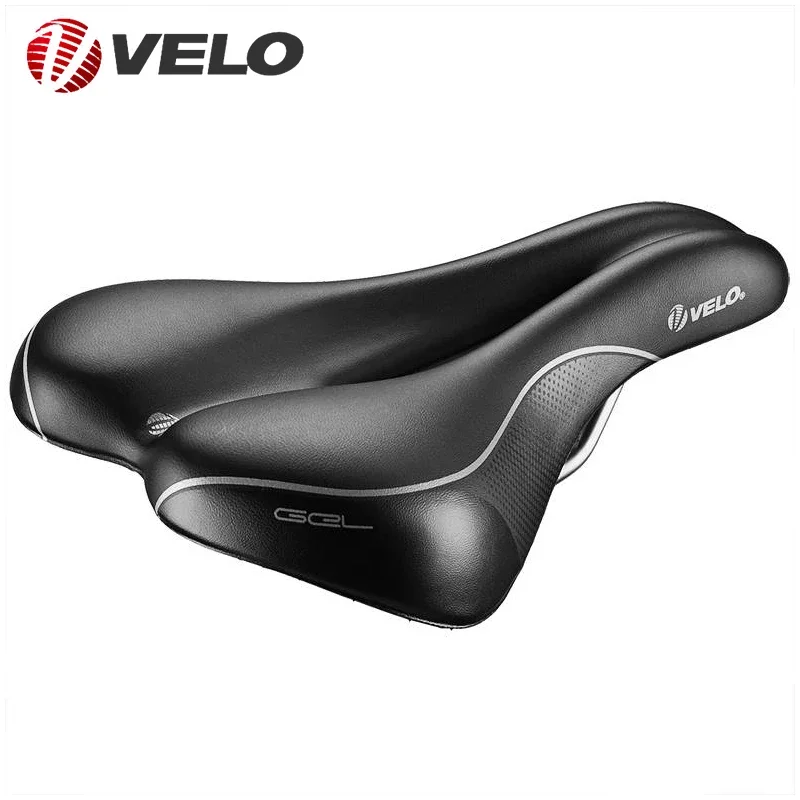 VELO VL-4290 Zone Cut Hollow Breathable Comfortable Silica Gel PU Road Bike City Bike MTB Bicycle Saddle Cushion Cycling Parts