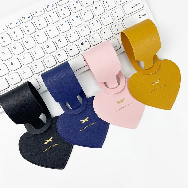 Suitcase Luggage Heart Tag Simple Bag Pendant Name  Address Invitation Label Baggage Backpack Tags Travel Accessories