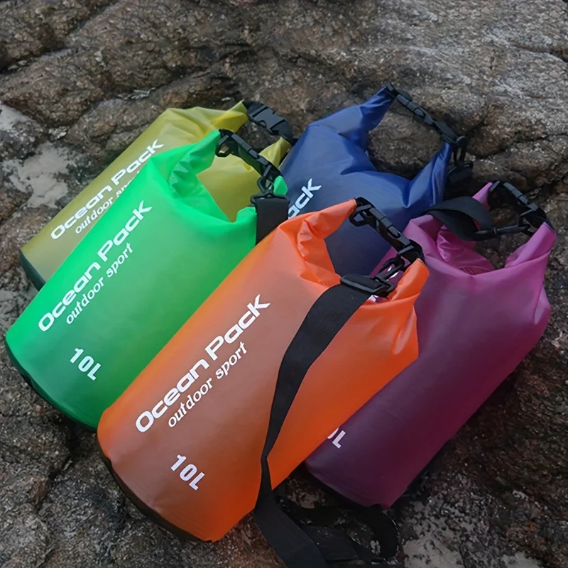 

10L PVC Waterproof Bag Swimming Beach Drifting Rafting Surfing Crossbody Bags Outdoor Water Sports Portable Roll Top Handbag