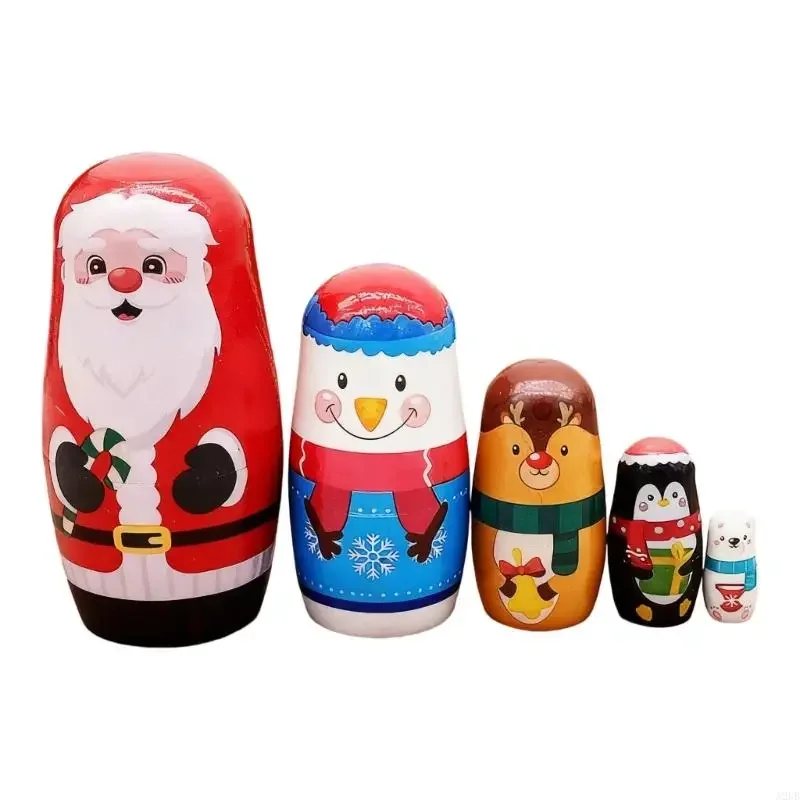 Brinquedo artístico nidificação russo, bonecos pintados à mão exclusivos para coleção, brinquedo empilhamento