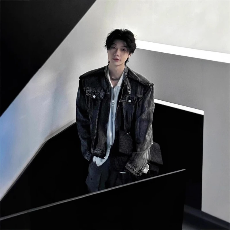 

Американская джинсовая куртка в стиле High Street, укороченная, с бахромой, винтажная, с эффектом потертости, весенне-осенняя, модная, повседневная, стильная верхняя одежда