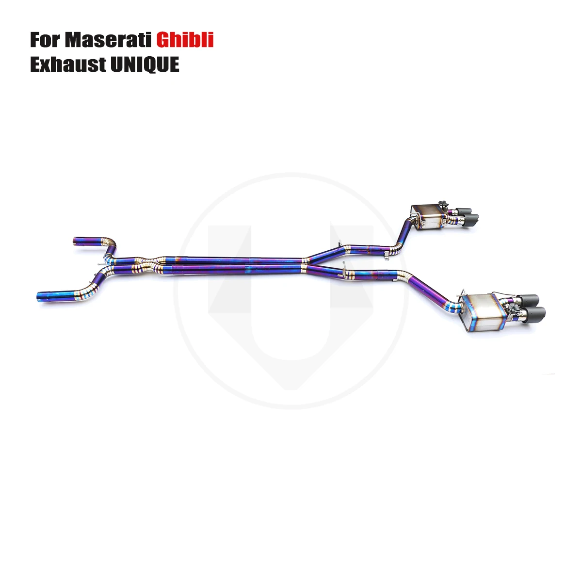 UNIQUE For 2014+ Maserati Ghibli 3.0T SQ4 performance valve titanium exhaust system  TC4 titanium alloy exhaust muffler