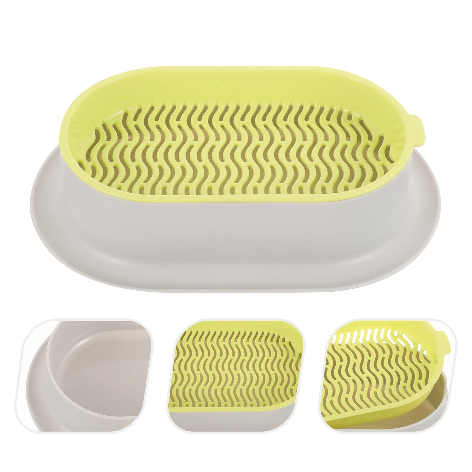 

Cat Litter Box Grass Hydroponic Cultivation Planter Hydroponics Tray Plastic for Growing