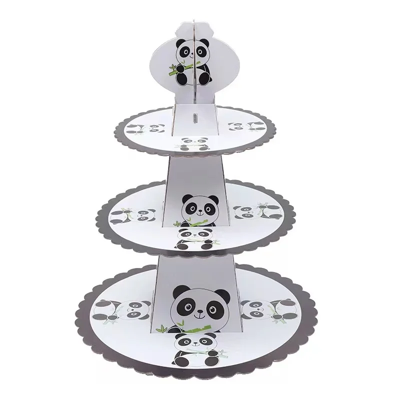 Panda-Partydekorationen, Zubehör, alles Gute zum Geburtstag, Banner, Luftballons, Panda-Teller, Tasse, Tischdecke, Kuchendeckel, Geschenktüten, Babyparty – Detail 10