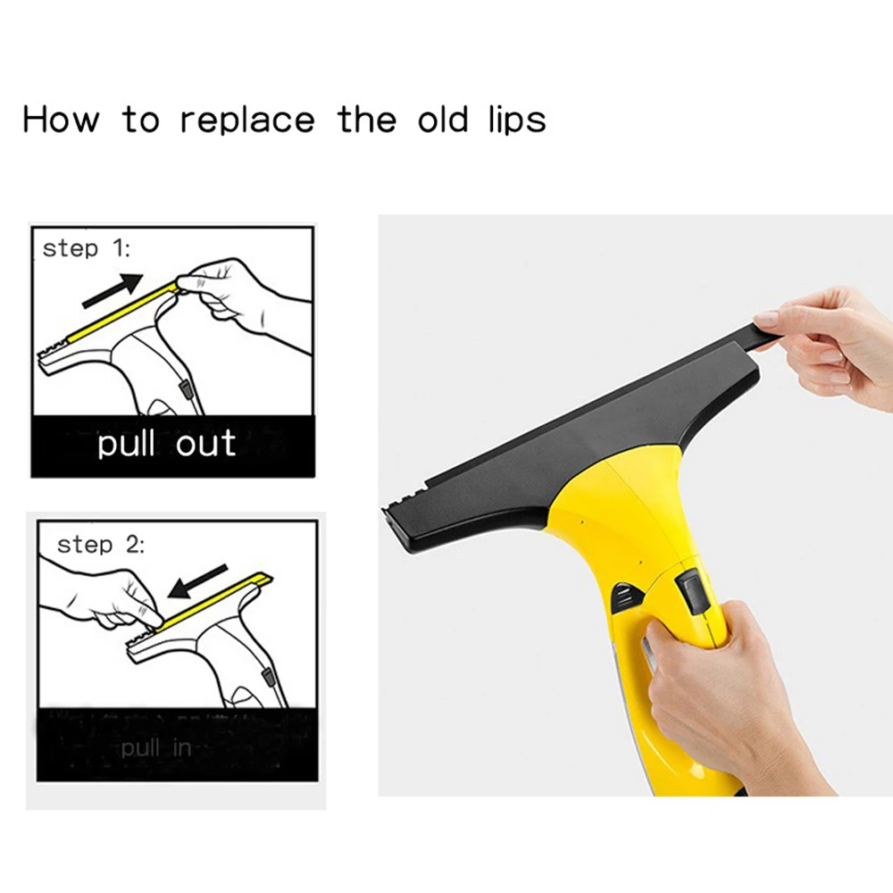 2PCS 280MM Robot Vacuum Cleaner Pulling Lips Scraper For Karcher WV50 WV60 WV2 WV5 Glass Cleaner