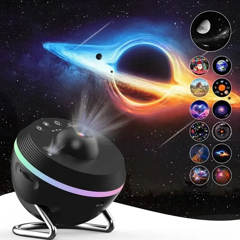 Premium 13 4K HD Films Star Projector Modern Galaxy Projector RGB LED Light Source ABS Body Material USB